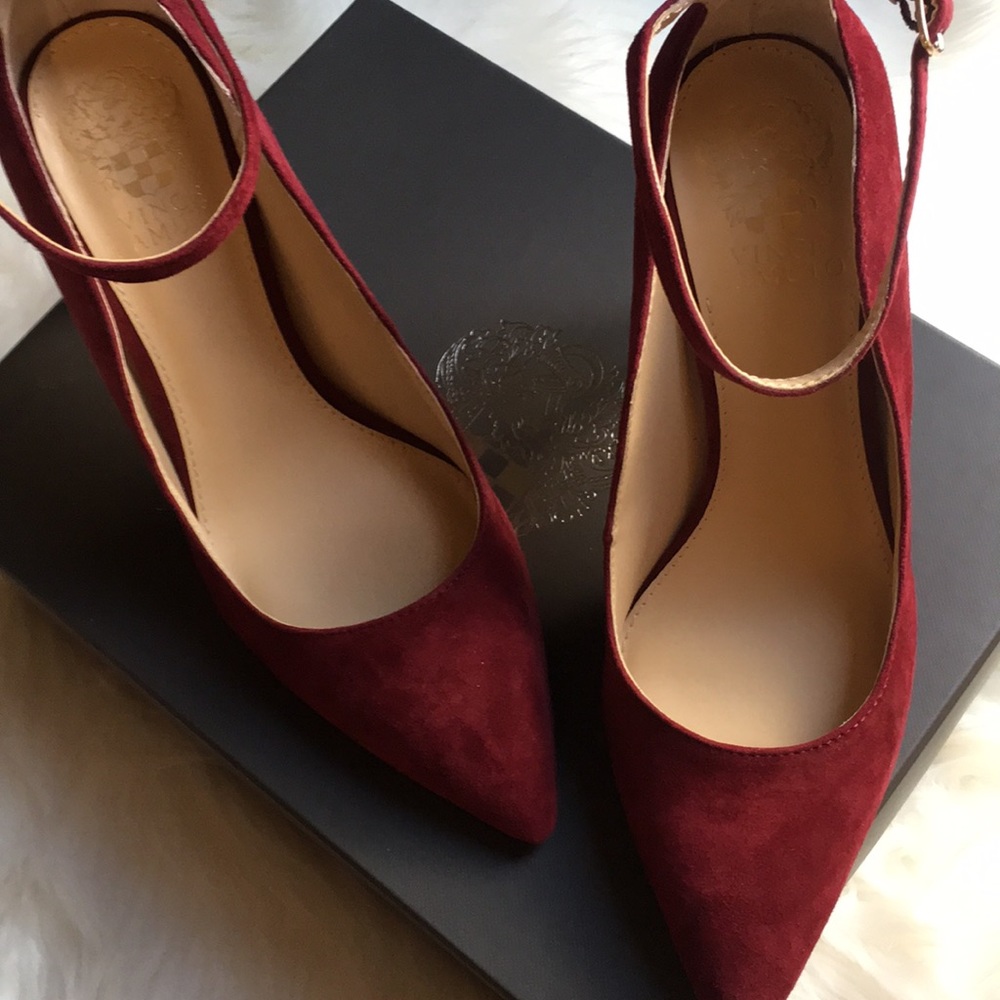 Vince Camuto Scalloped Suede Pumps